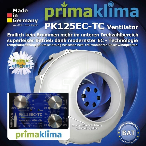 Prima Klima EC Rohrventilator PK125EC-TC