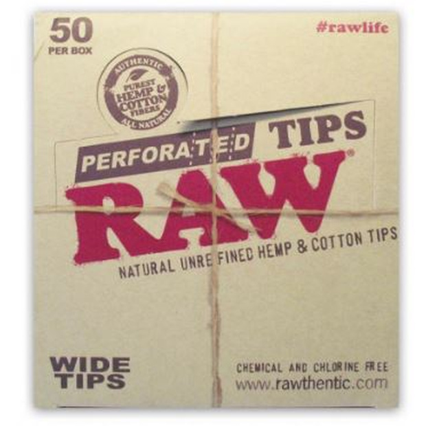 RAW Wide Filter Tips perforiert, Box (50 Stk)