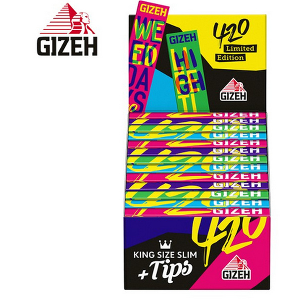GIZEH BLACK 420 Edition King Size + Tips Schachtel - 26x34 Stck
