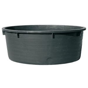 Wasserfass PE 275l, schwarz (flache Bauform)
