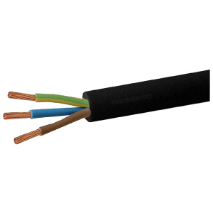 Kabel Td Litze 3x2.5mm² schwarz/weiss
