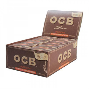 OCB Slim Virgin Rolls Unbleached Box (24 Stk)