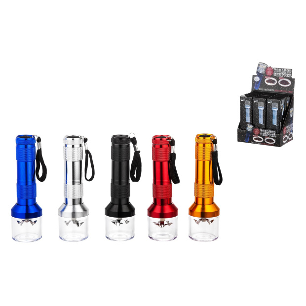 Elektro-Grinder Aluminium Silber/Blau