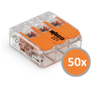 Wago Verbindungsklemme 3-fach - Karton à 50 Stk
