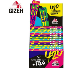 GIZEH BLACK 420 Edition King Size + Tips Schachtel -...