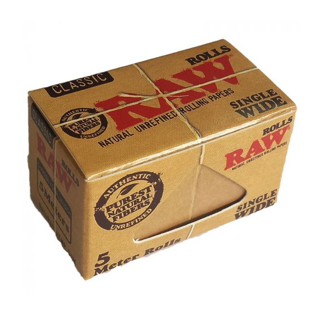 RAW Classic Rolls Single Wide, 5m Box (24 Stk)
