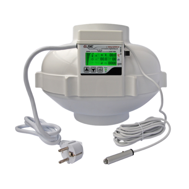 GSE EC Rohrventilator 160mm 1180m³/h mit LCD Controller