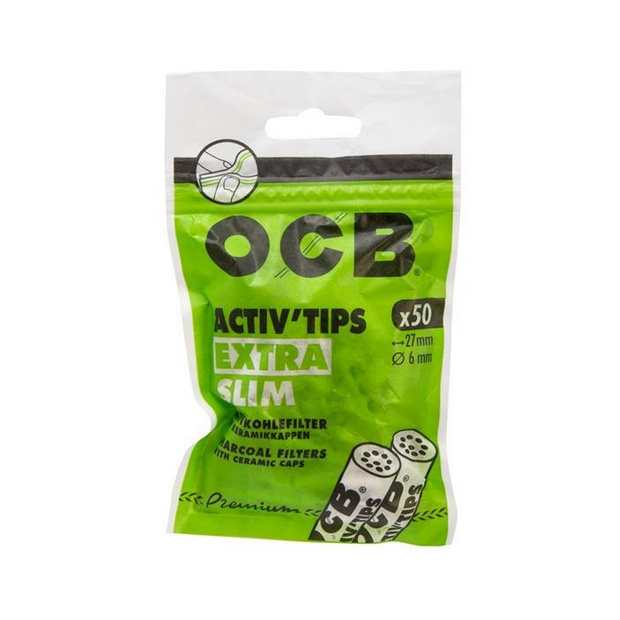 OCB Aktivkohlefilter ø6mm Extra Slim, 50 Stk