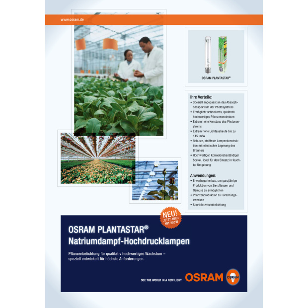 OSRAM Plantastar T 600 Watt, 230V - HPS